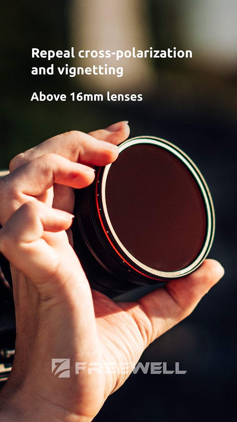 Freewell 82mm Threaded Hard Stop Variable ND Filter Bright Day 6 to 9 Stop - Image 2